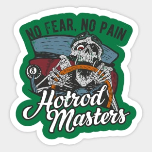 No Fear, No Pain Hotrod Masters Sticker